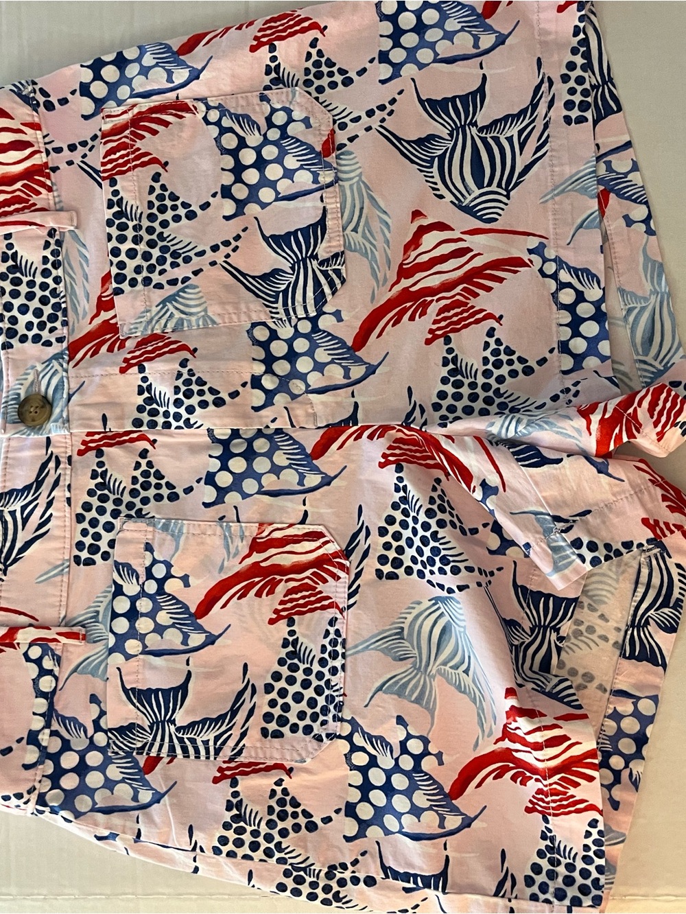Angel fish print shorts